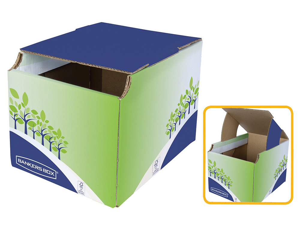 CONTENTOR PARA RECICLAGEM FELLOWES SECRETARIA CARTAO 100% RECICLADO MONTAGEM MANUAL ENTRADA FRONTAL E CAPA SUPERIOR CAPA