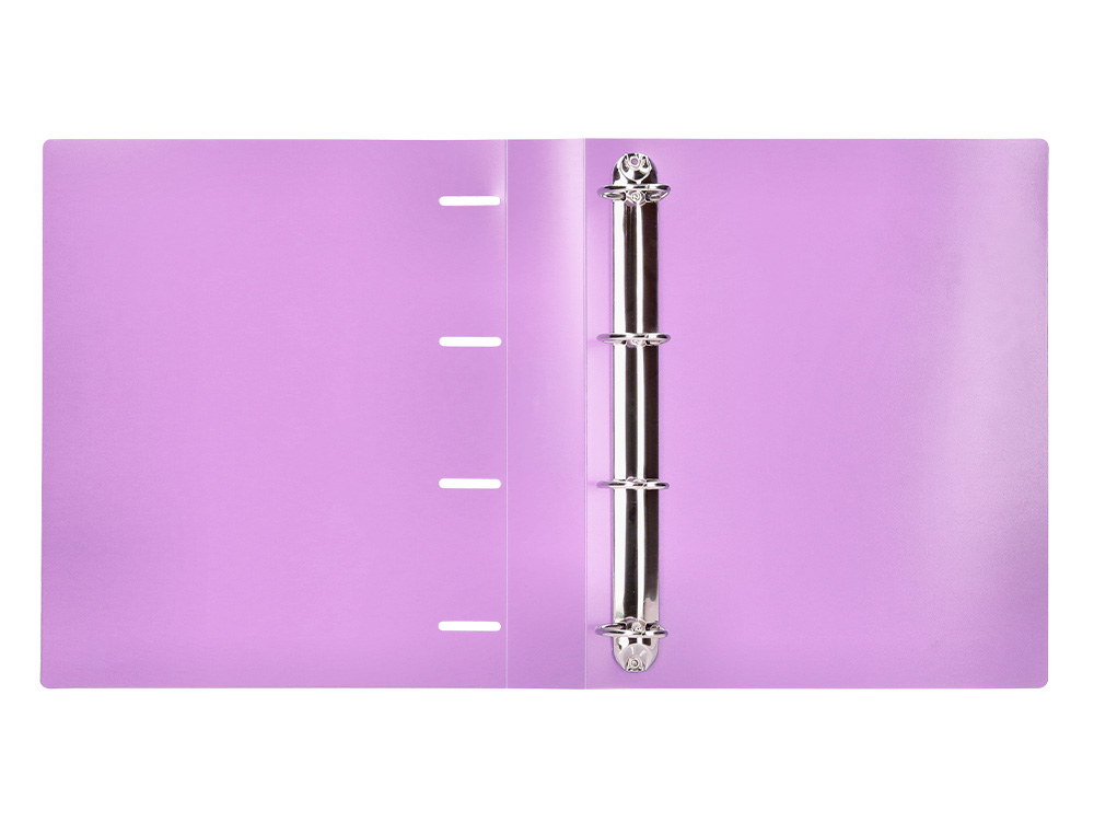 PASTA LIDERPAPEL POLIPROPILENO DIN A4 4 ANEIS MISTOS 40 MM LAVANDA OPACO