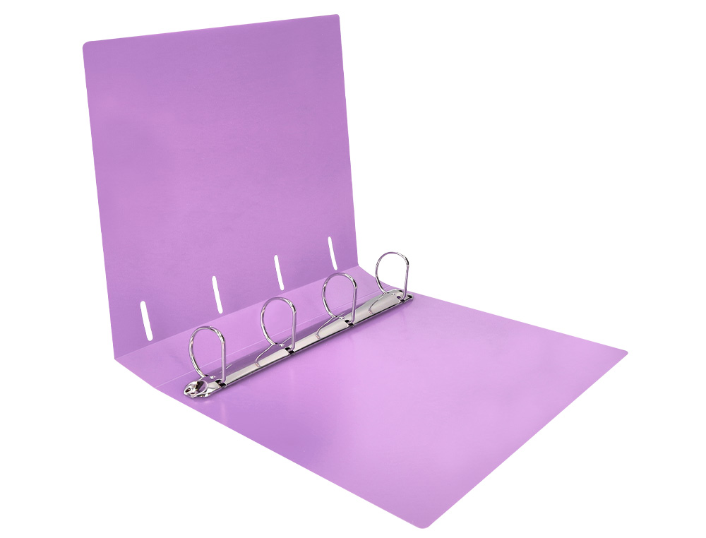 PASTA LIDERPAPEL POLIPROPILENO DIN A4 4 ANEIS MISTOS 40 MM LAVANDA OPACO