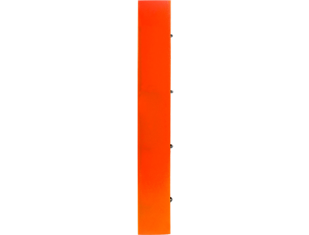 PASTA LIDERPAPEL COM RECARGA POLIPROPILENO DIN A4 4 ANEIS 25MM QUADRICULA 5MM LARANJA OPACO