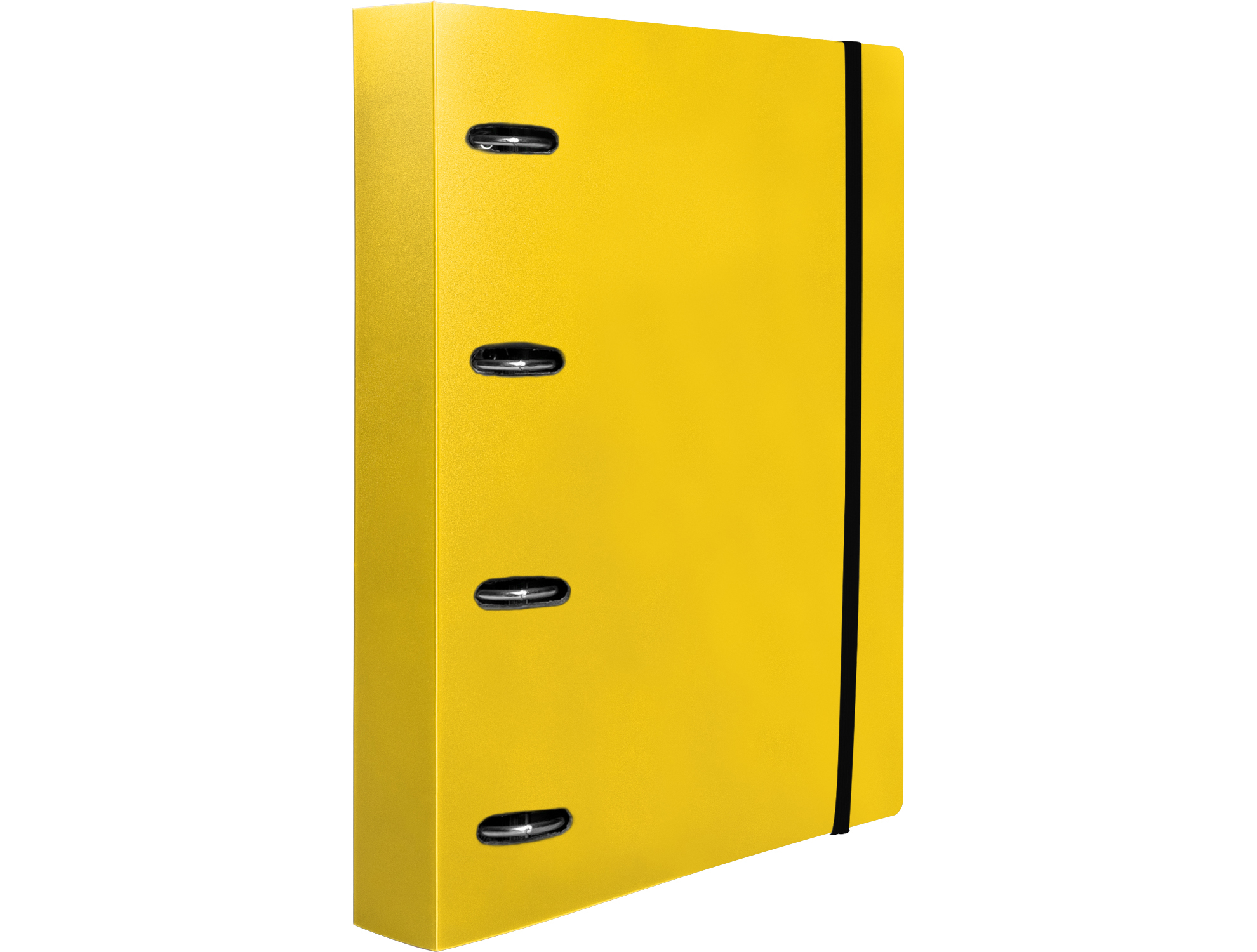 PASTA LIDERPAPEL COM RECARGA POLIPROPILENO DIN A4 4 ANEIS 40MM QUADRICULA 5MM AMARELO OPACO