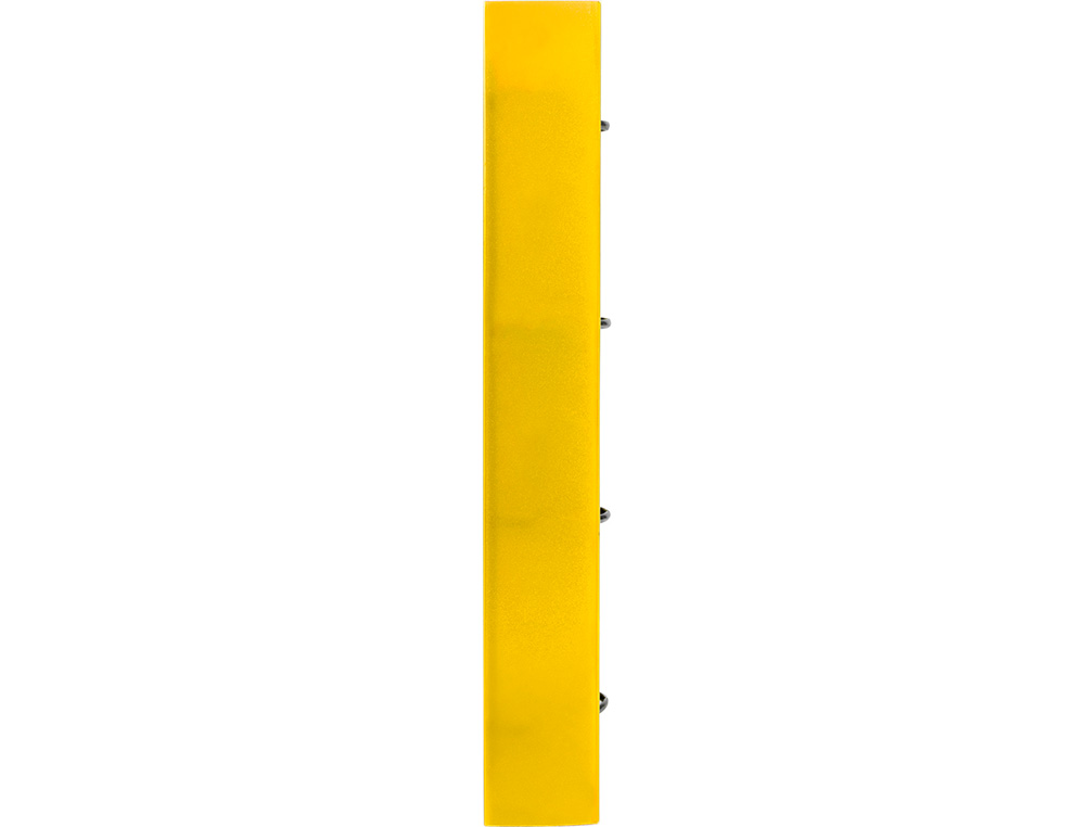 PASTA LIDERPAPEL COM RECARGA POLIPROPILENO DIN A4 4 ANEIS 40MM QUADRICULA 5MM AMARELO OPACO