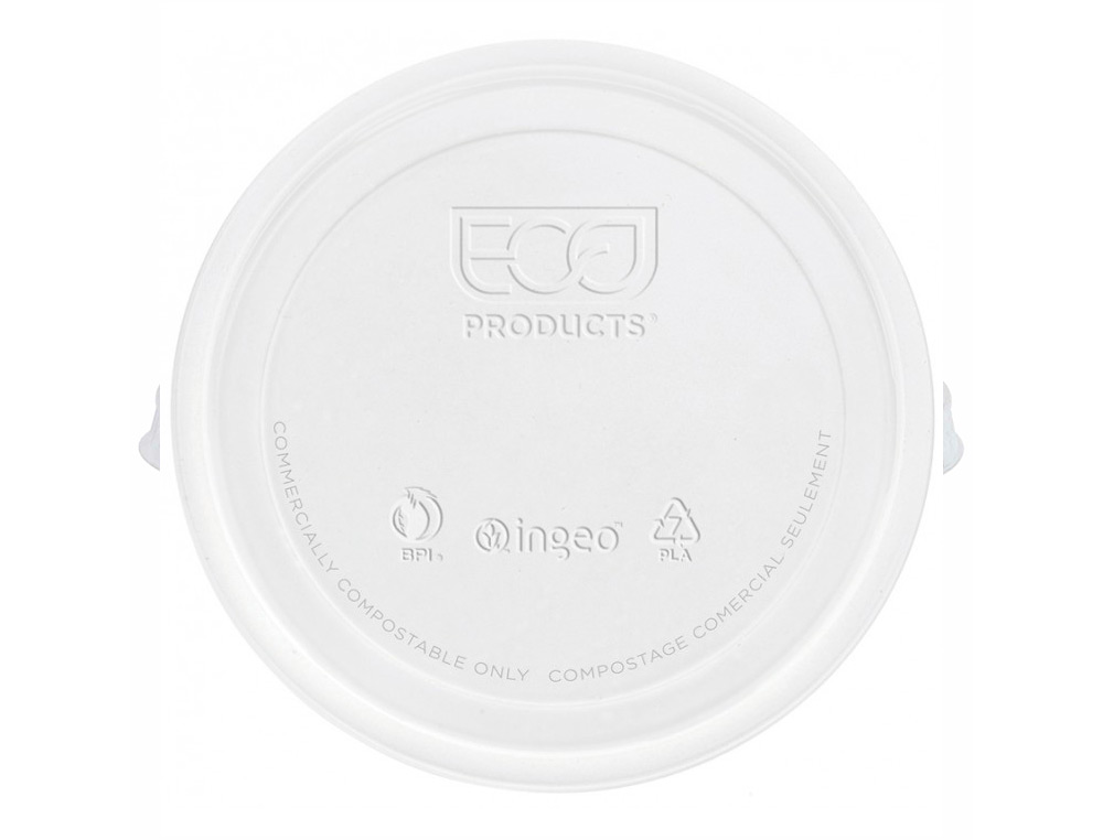 TAMPA DE PLASTICO BIODEGRADAVEL PARA COPO DE 195/220 CC PACK DE 100 UNIDADES