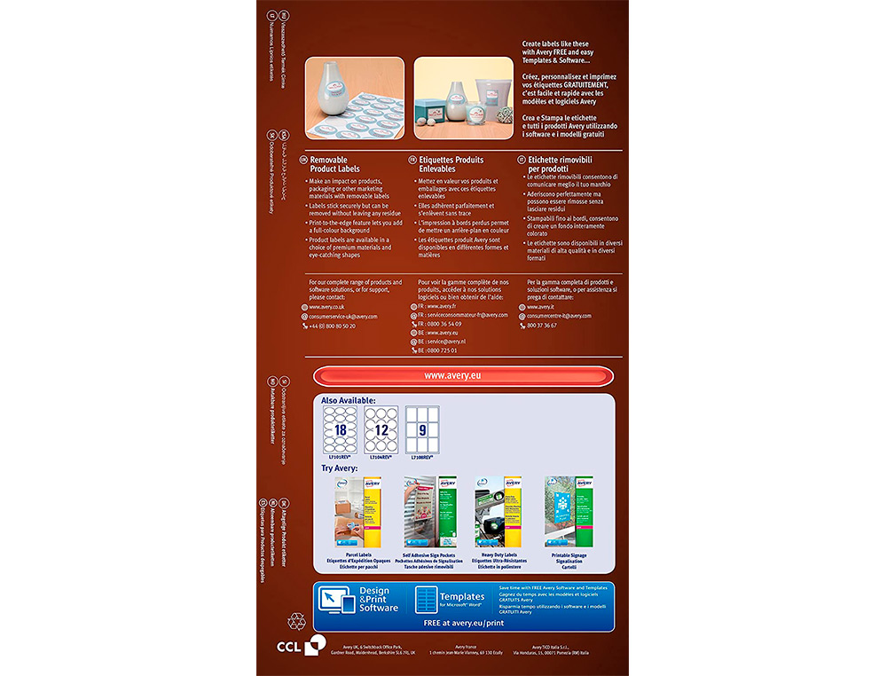 ETIQUETA ADESIVA AVERY REMOVIVEL PARA IMPRESSORA LASER INJEÇÃO DE TINTA E FOTOCOPIADORA BRANCA 62X89 MM