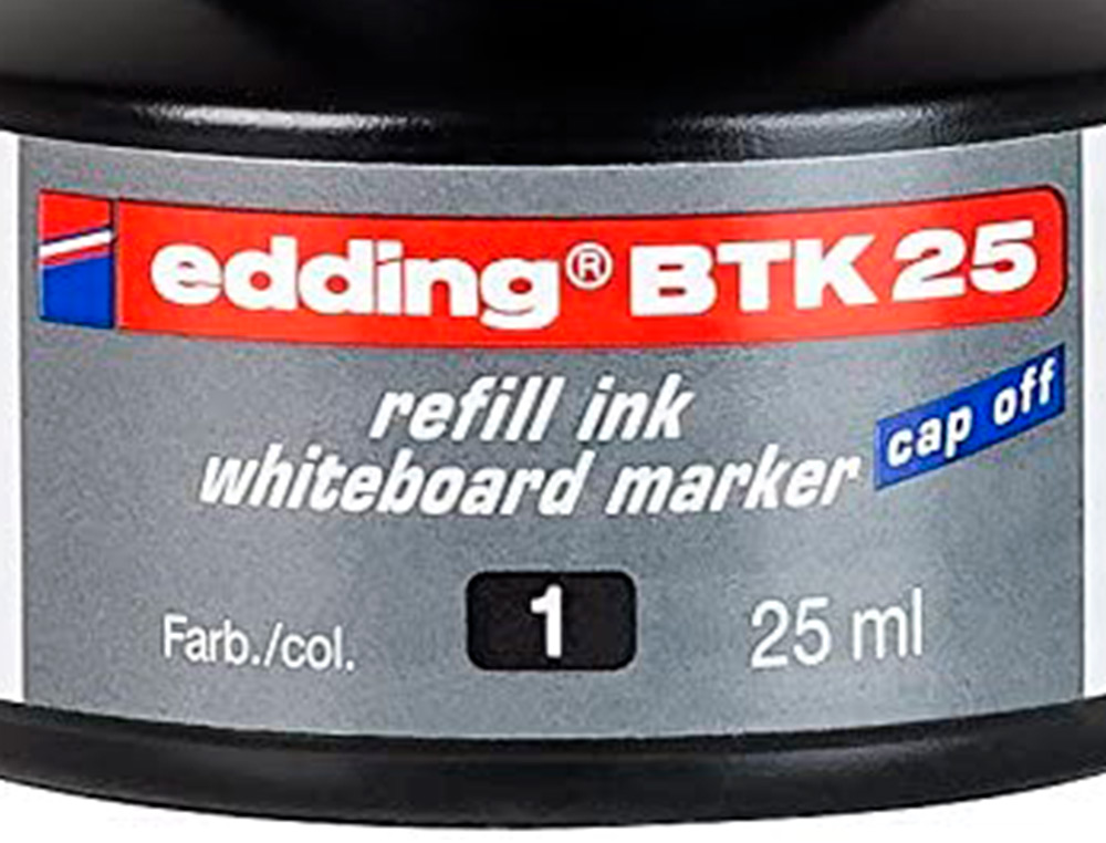 TINTA MARCADOR EDDING QUADRO BRANCO BTK-25 COR PRETO FRASCO DE 25 ML