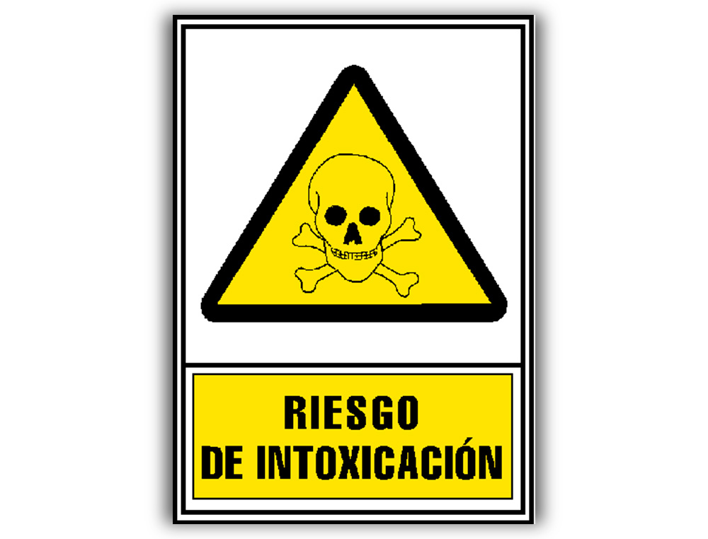 PICTOGRAMA ARCHIVO 2000 RISCO DE INTOXICACAO PVC AMARELO LUMINISCENTE 210X297 MM