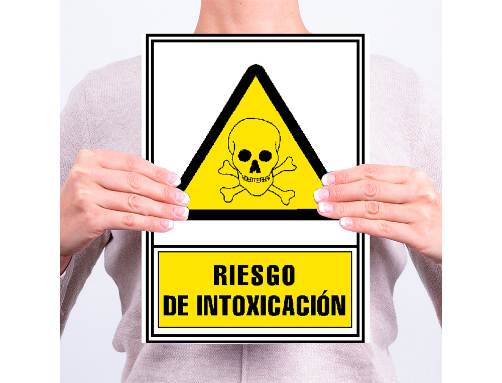 PICTOGRAMA ARCHIVO 2000 RISCO DE INTOXICACAO PVC AMARELO LUMINISCENTE 210X297 MM