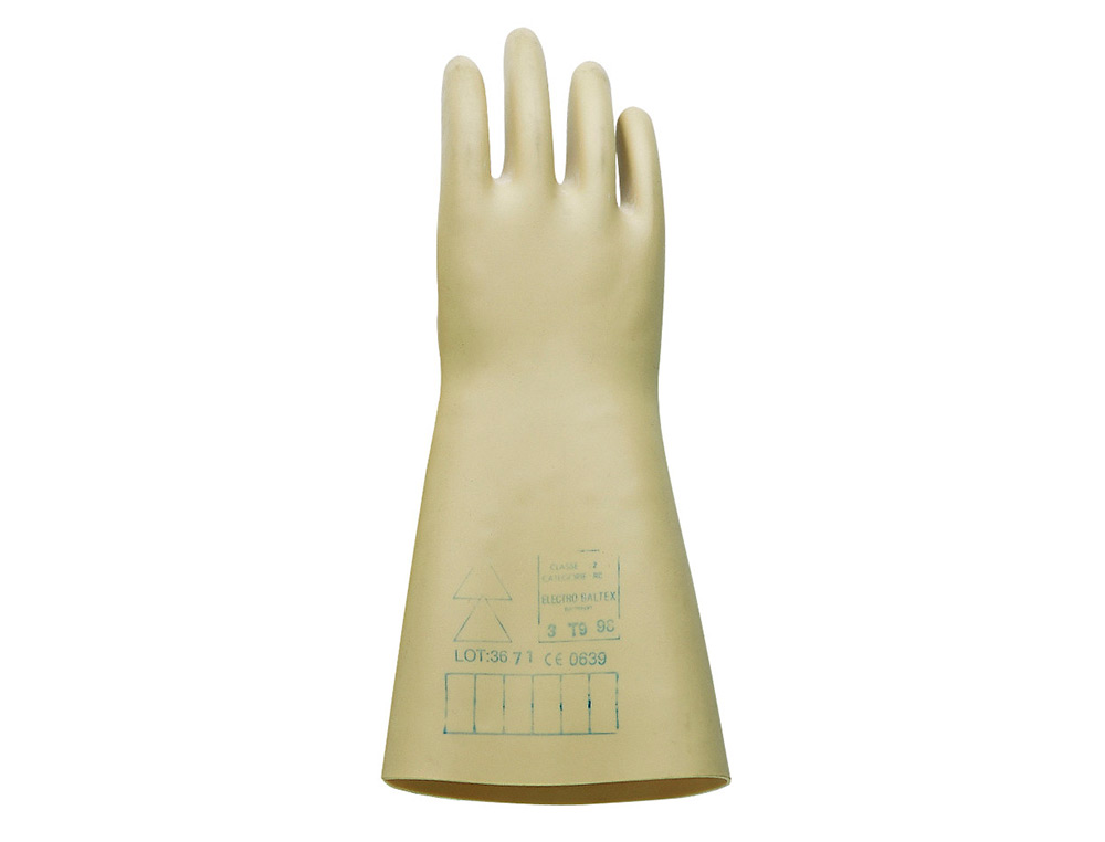 LUVAS FARU LATEX ISOLANTE PROTECAO ELETRICA ATE 500 VOLTS CLASSE 00 TAMANHO 9 COR BEGE