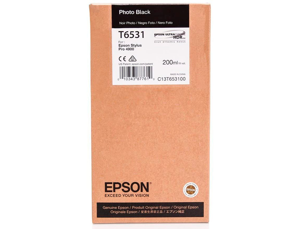 TINTEIRO EPSON GF STYLUS PRO-4900 PRETO FOTO 200 ML