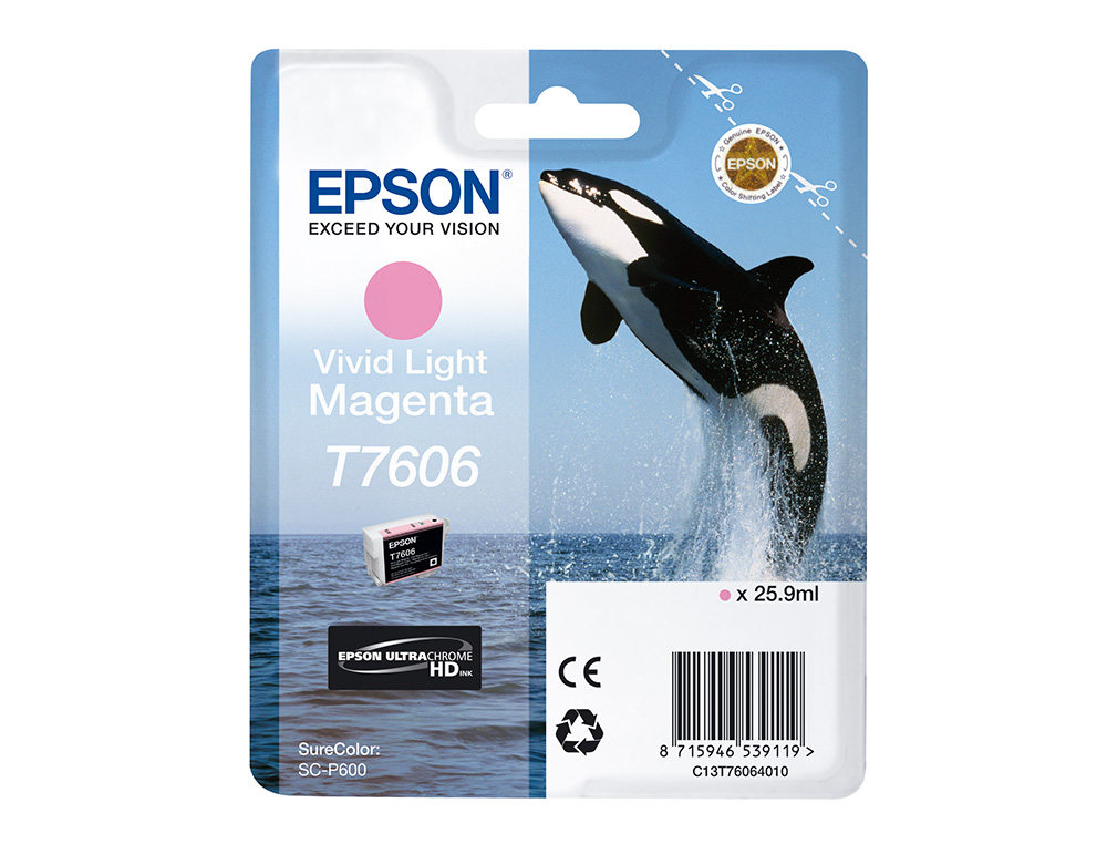 TINTEIRO EPSON SURECOLOR SC-P600 MAGENTA VIVO CLARO