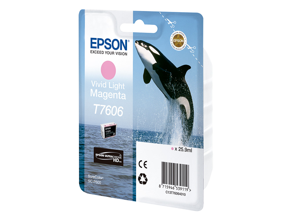 TINTEIRO EPSON SURECOLOR SC-P600 MAGENTA VIVO CLARO