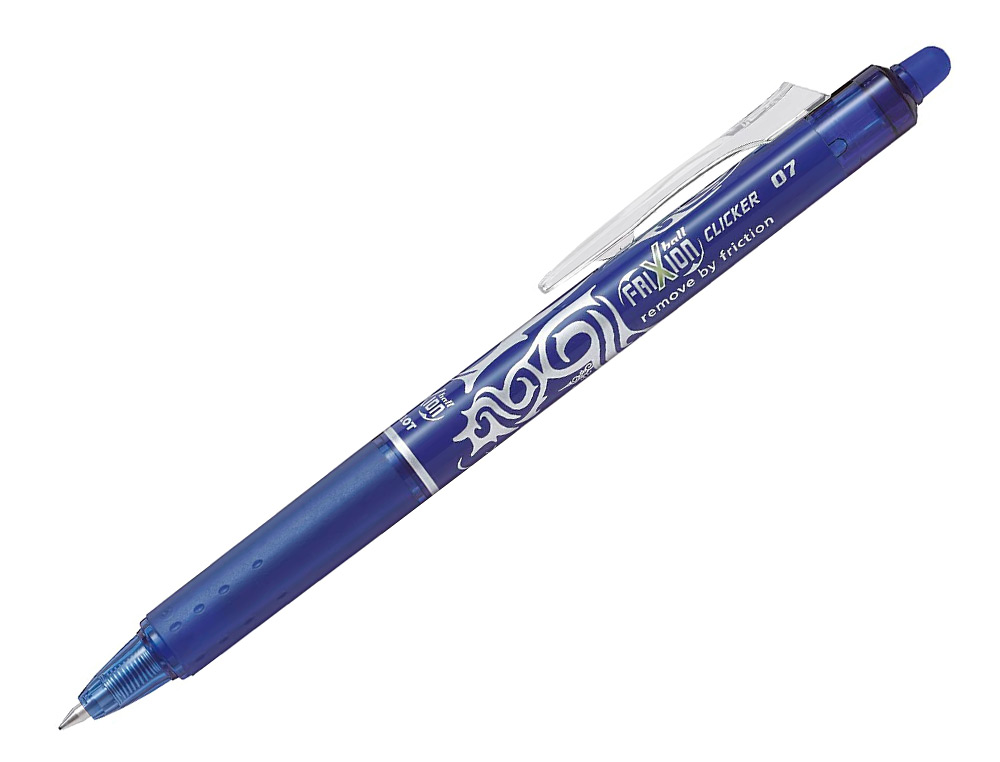 ESFEROGRAFICA PILOT FRIXION CLICKER APAGAVEL 0,7 MM PONTA MEDIA AZUL EM BLISTER