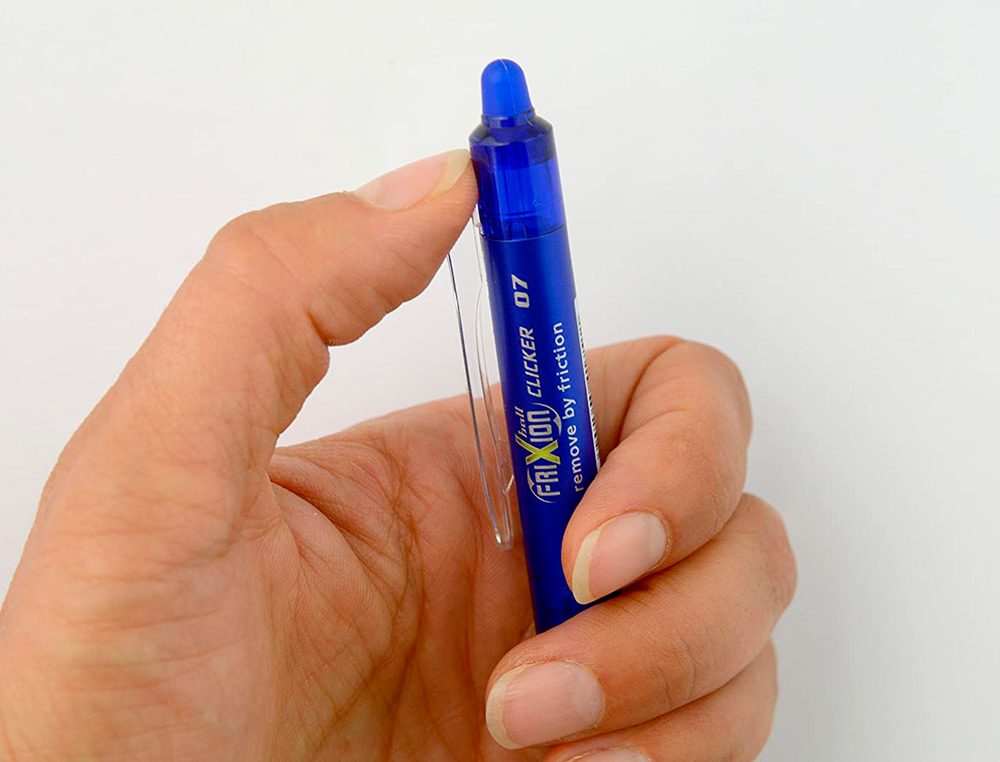 ESFEROGRAFICA PILOT FRIXION CLICKER APAGAVEL 0,7 MM PONTA MEDIA AZUL EM BLISTER
