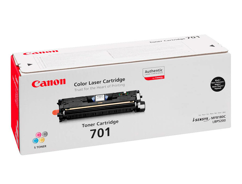 TONER CANON 701BK LBP5200 MF8100 MF8180 PRETO