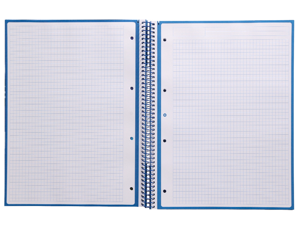 CADERNO ESPIRAL A4 MICRO ANTARTIK CAPA FORRADA 80F 90 GR QUADRICULA 5MM 1 BANDA 4 FUROS COR AZUL ESCURO