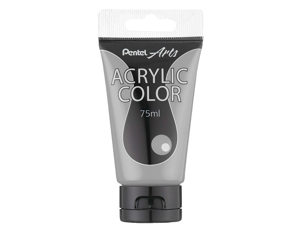 TINTA ACRILICA PENTEL EM TUBO DE 75 ML COR ESPECIAL PRATEADO