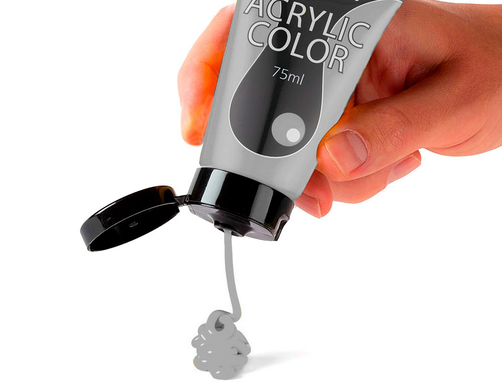 TINTA ACRILICA PENTEL EM TUBO DE 75 ML COR ESPECIAL PRATEADO