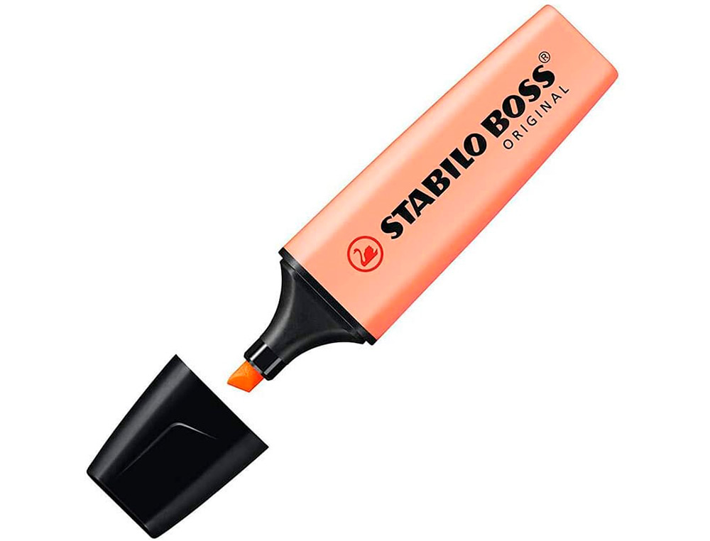 MARCADOR FLUORESCENTE STABILO BOSS 70 PASTEL LARANJA PALIDO
