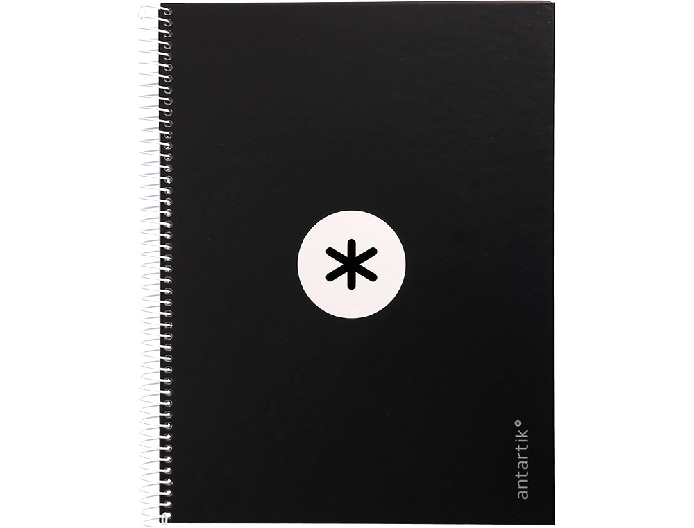 CADERNO ESPIRAL A4 MICRO ANTARTIK CAPA FORRADA 80F 90 GR HORIZONTAL 1 BANDA 4 FUROS COR PRETO