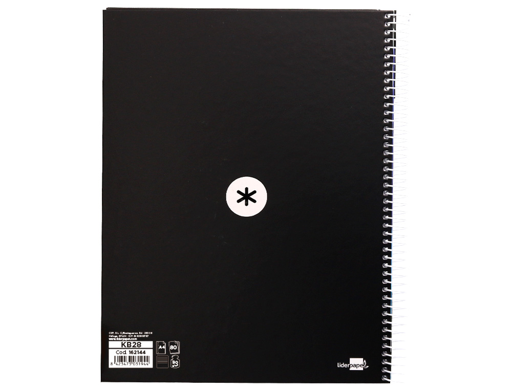 CADERNO ESPIRAL A4 MICRO ANTARTIK CAPA FORRADA 80F 90 GR HORIZONTAL 1 BANDA 4 FUROS COR PRETO