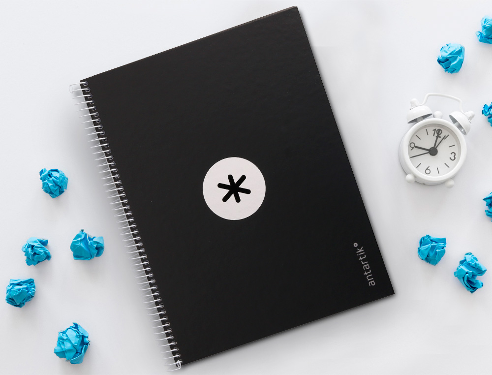 CADERNO ESPIRAL A4 MICRO ANTARTIK CAPA FORRADA 80F 90 GR HORIZONTAL 1 BANDA 4 FUROS COR PRETO