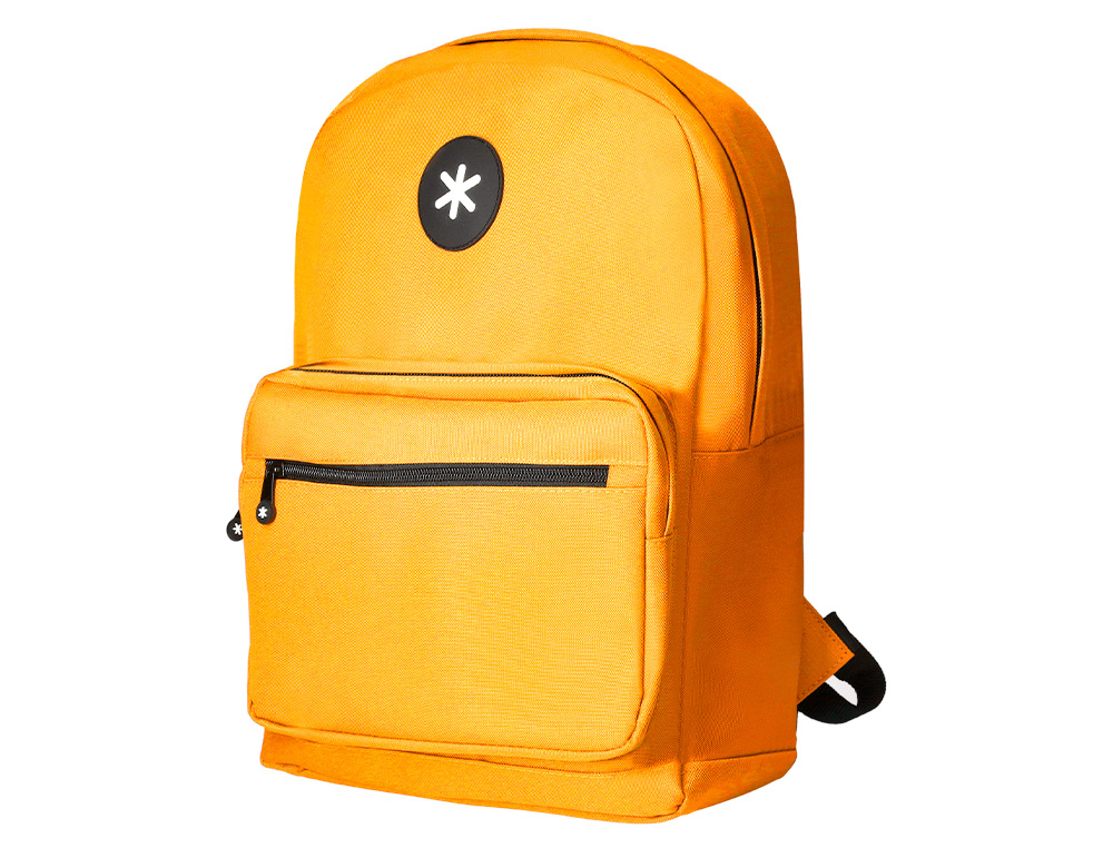 MOCHILA ANTARTIK COM ASA E BOLSO FRONTAL COM FECHO COR MOSTARDA 320X140X430 MM
