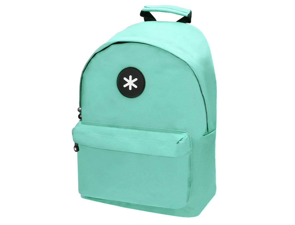 MOCHILA ANTARTIK COM ASA E BOLSO COM FECHO COR VERDE MENTA 310X160X410 MM