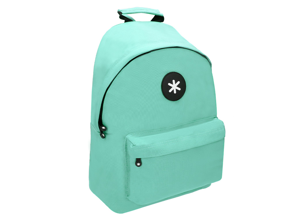 MOCHILA ANTARTIK COM ASA E BOLSO COM FECHO COR VERDE MENTA 310X160X410 MM