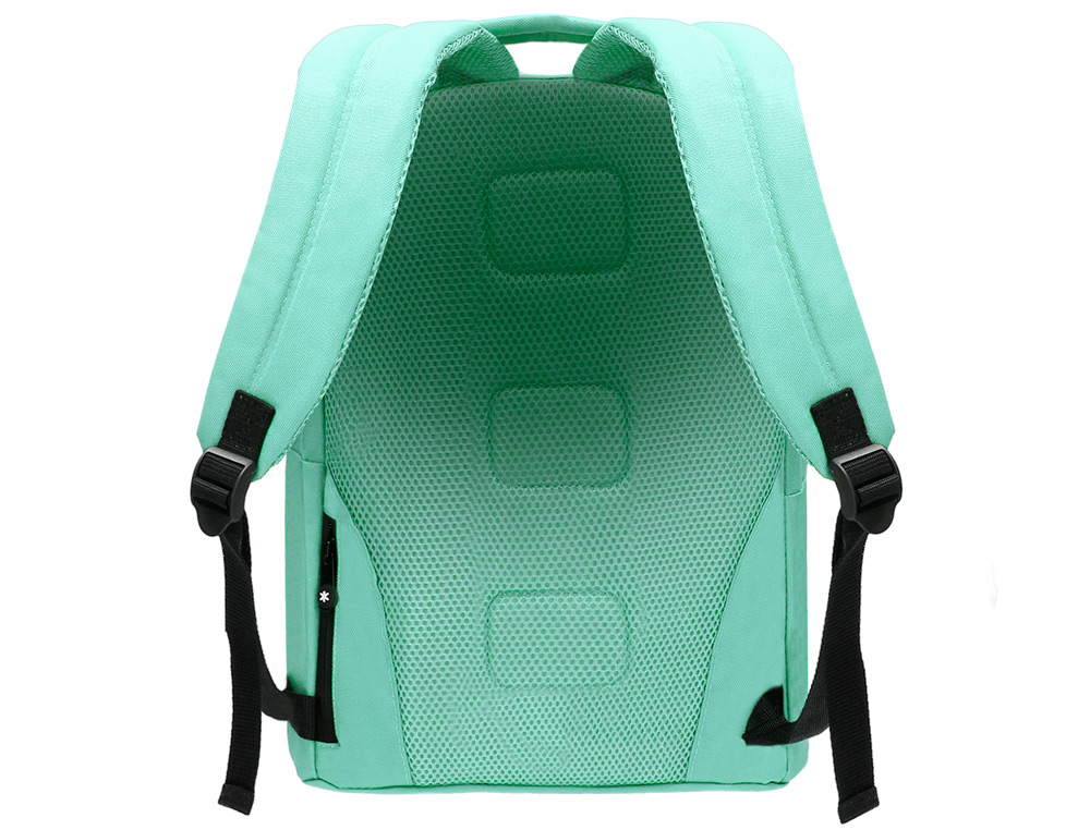 MOCHILA ANTARTIK COM ASA E BOLSO COM FECHO COR VERDE MENTA 310X160X410 MM