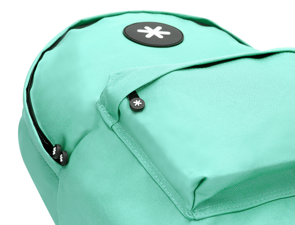 MOCHILA ANTARTIK COM ASA E BOLSO COM FECHO COR VERDE MENTA 310X160X410 MM