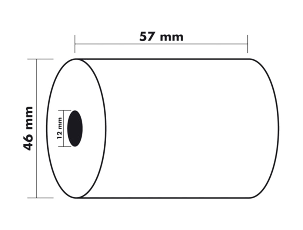ROLO CALCULADORA EXACOMPTA SAFE CONTACT TERMICO 57 MM X 46 MM 55 G/M2