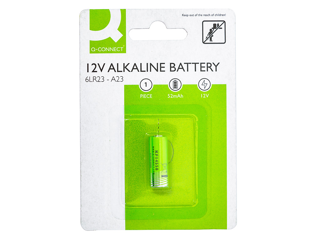 PILHA Q-CONNECT ALCALINA AG23 6LR23 12V BLISTER DE 1 UNIDADE