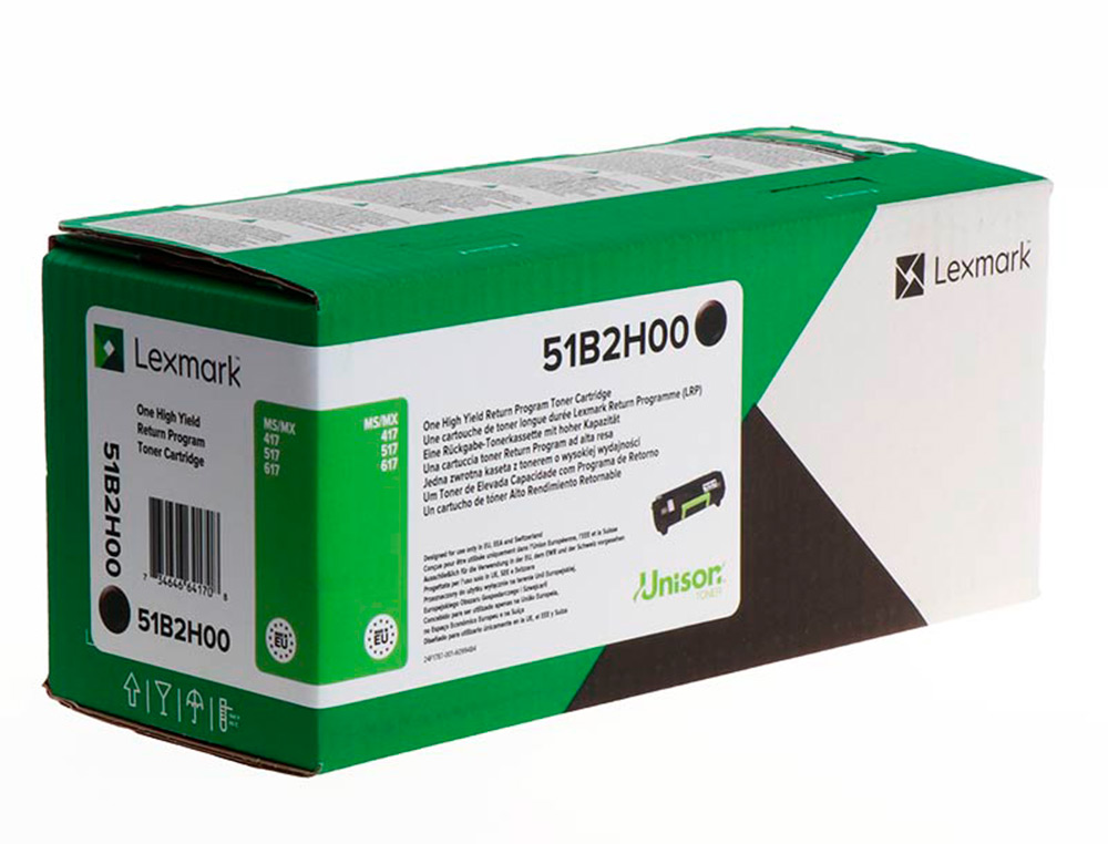 TONER LEXMARK LASER 51B2H00 MS417 / MX417 PRETO 8500 PAGINAS