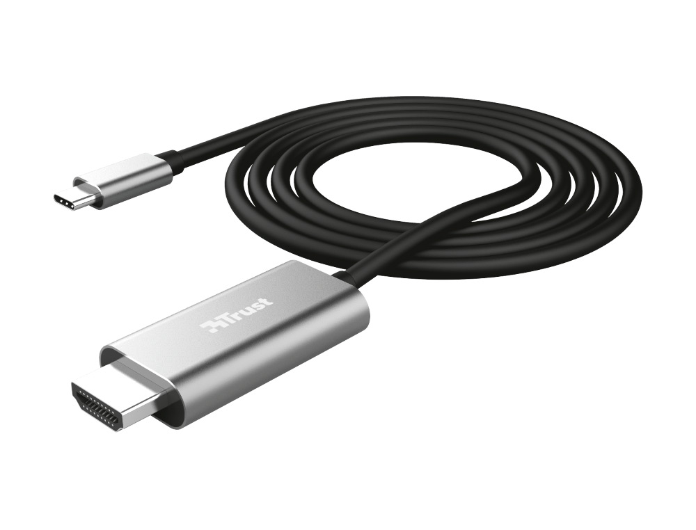 CABO TRUST CALYX ADAPTADOR USB-C PARA HDMI COMP. 1,8 M COR PRETO