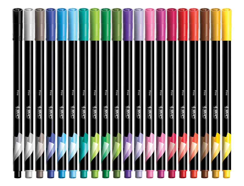 MARCADOR BIC INTENSITY FINE PONTA DE FIBRA 0,4 MM EXPOSITOR 192 UNIDADES CORES SORTIDAS 160X130X345 MM