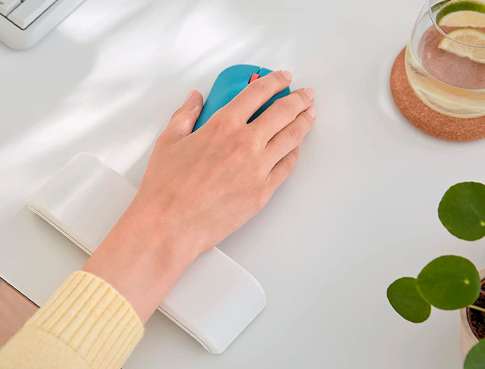 APOIO DE PULSOS LEITZ ERGO COSY PARA RATO AJUSTAVEL COR CINZA