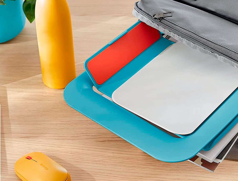 SUPORTE PARA PORTATIL LEITZ ERGO COSY AJUSTAVEL 4 ALTURAS COR AZUL 310X50X247 MM