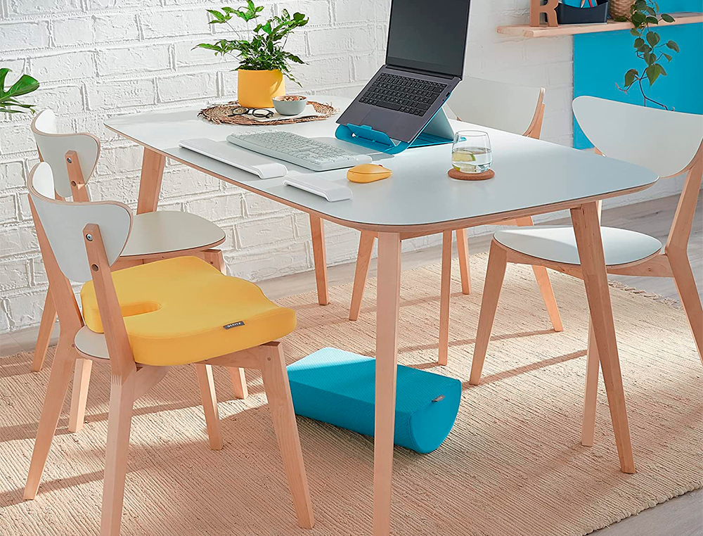 REPOUSA PES DE ESCRITORIO LEITZ ACTIVE ERGO COSY COR AZUL