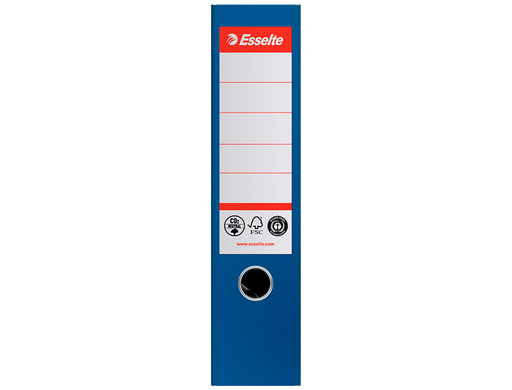 PASTA DE ARQUIVO DE ALAVANCA ESSELTE Nº1 CO2 NEUTRAL DIN A4 CARTAO FORRADO LOMBADA 75 MM AZUL VIVO