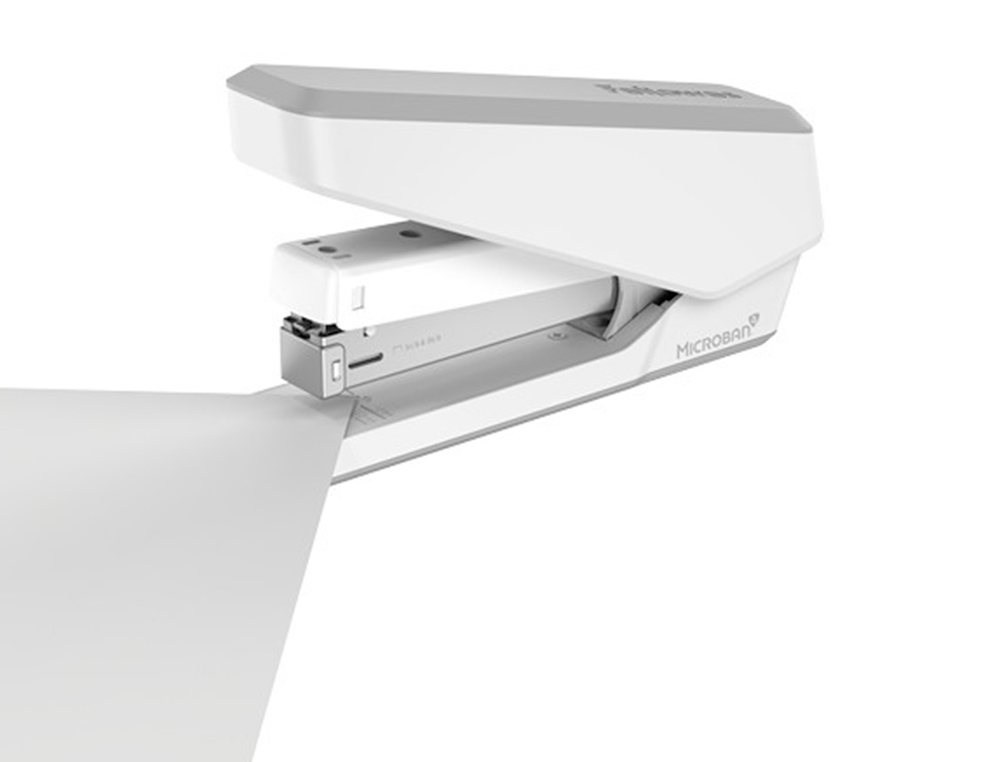 AGRAFADOR FELLOWES EASYPRESS LX850 PROTECAO ANTIBACTERIANA CAPACIDADE 25 FOLHAS USA AGRAFES 24/6 E 26/6 BRANCO