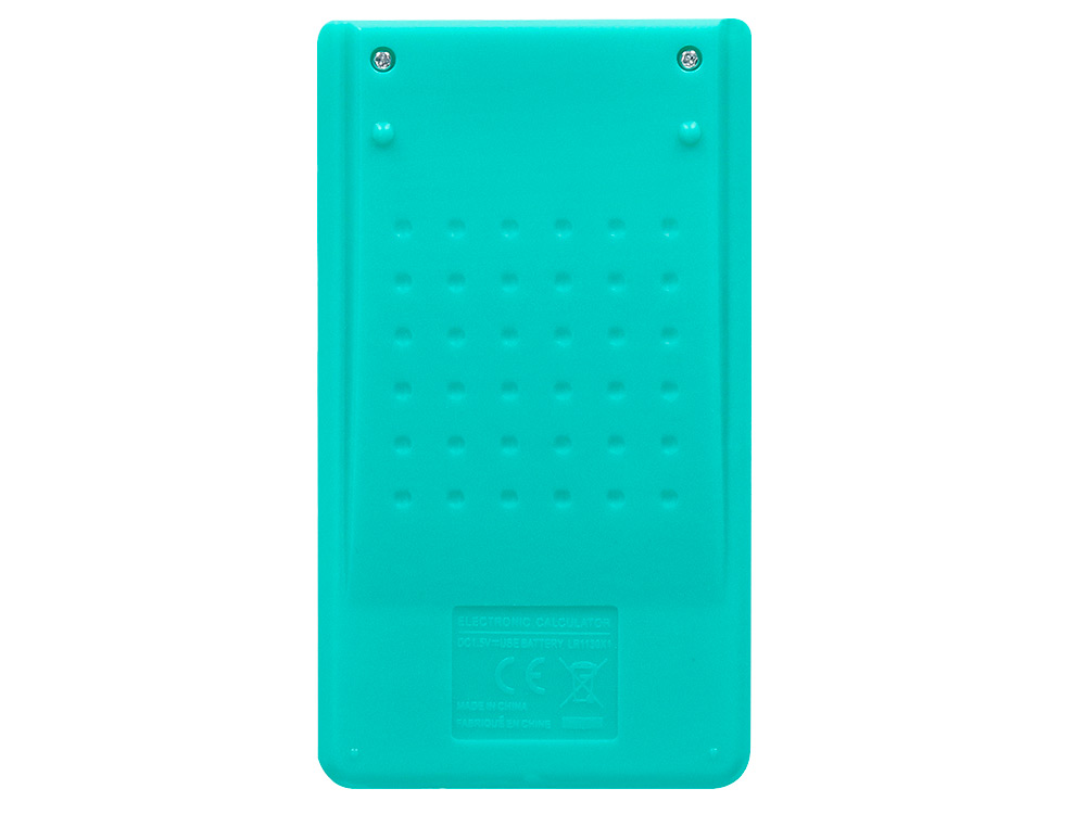 CALCULADORA LIDERPAPEL DE BOLSO XF13 8 DIGITOS SOLAR E PILHAS COR VERDE 115X65X8 MM