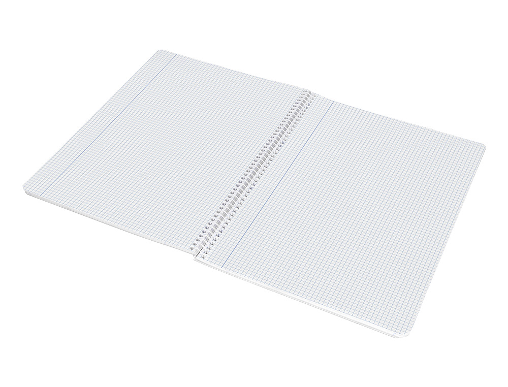 CADERNO ESPIRAL LIDERPAPEL WONDER DIN A4 CAPA PLASTICO 80 F 90 GR QUADRICULA 5MM COM MARGEM CORES SORTIDAS