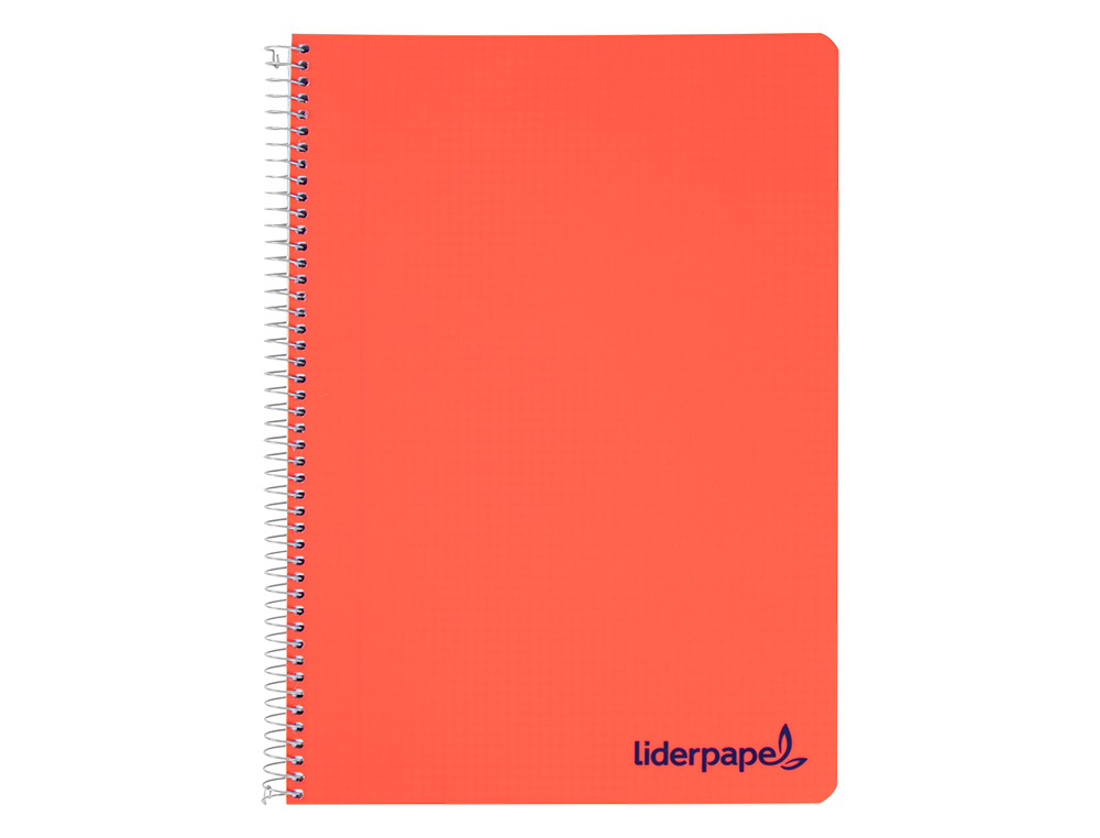 CADERNO ESPIRAL LIDERPAPEL WONDER DIN A4 CAPA PLASTICO 80 F 90 GR QUADRICULA 5MM COM MARGEM CORES SORTIDAS