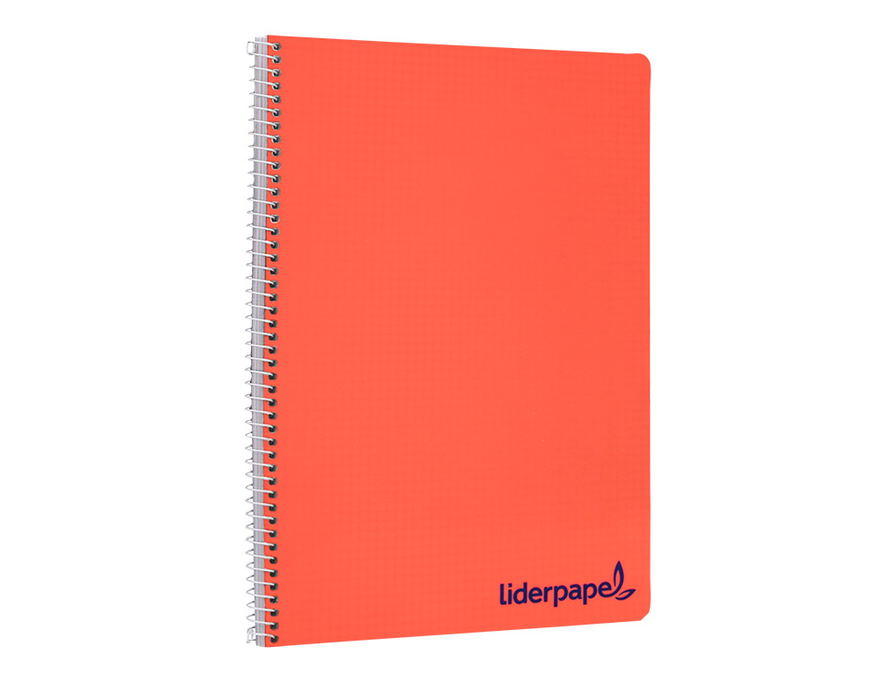 CADERNO ESPIRAL LIDERPAPEL WONDER DIN A4 CAPA PLASTICO 80 F 90 GR QUADRICULA 5MM COM MARGEM CORES SORTIDAS