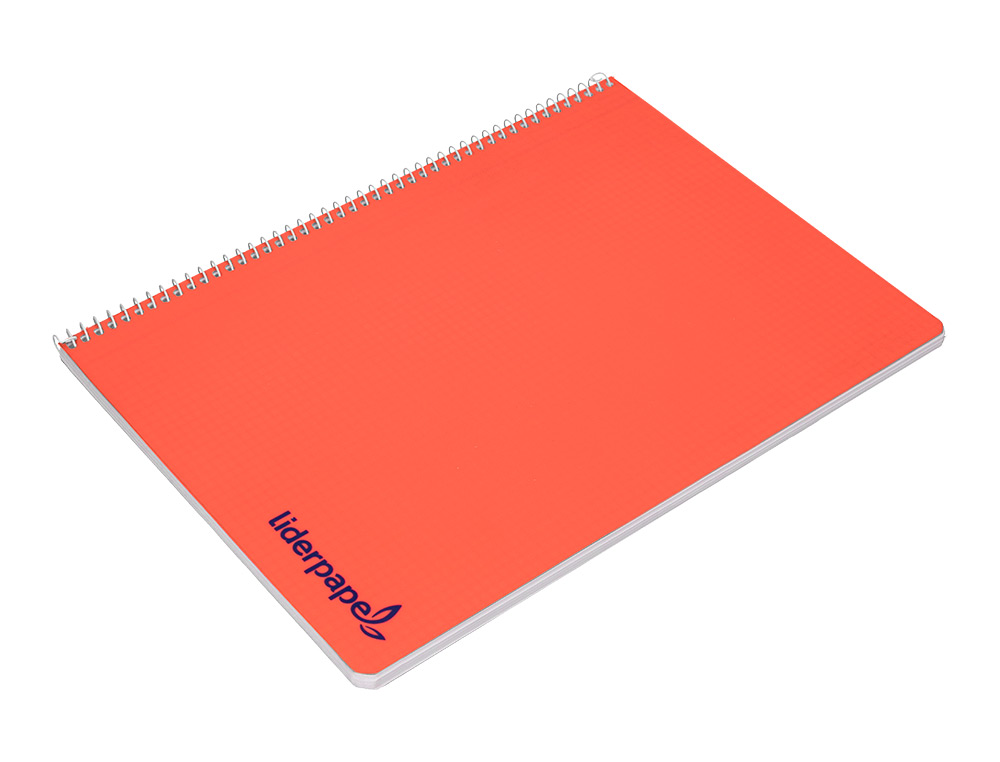 CADERNO ESPIRAL LIDERPAPEL WONDER DIN A4 CAPA PLASTICO 80 F 90 GR QUADRICULA 5MM COM MARGEM CORES SORTIDAS