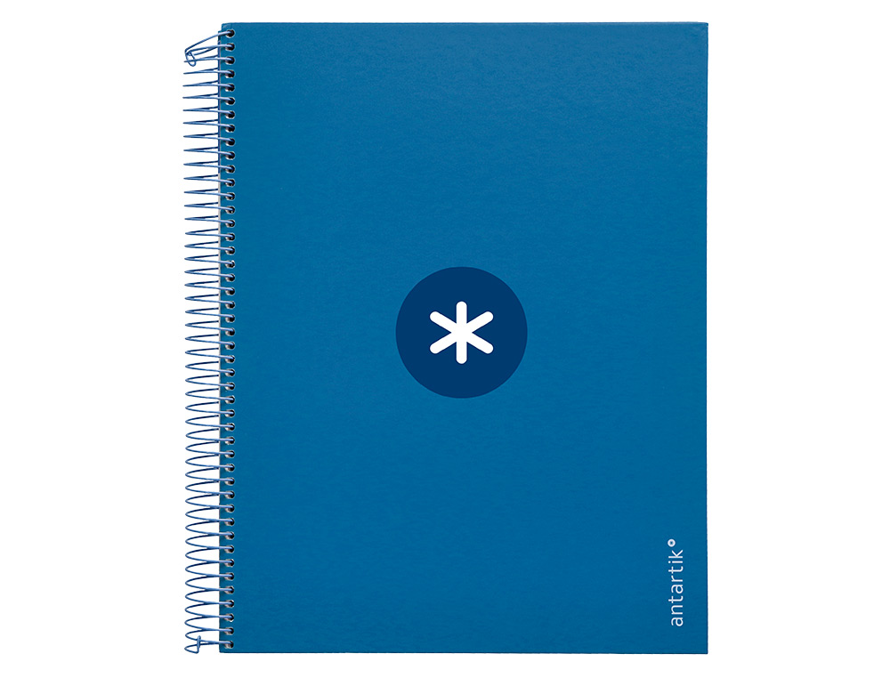 CADERNO ESPIRAL DIN A4 ANTARTIK CAPA FORRADA 120 F 100 GR QUADRICULA 5MM 5 BANDAS COR AZUL ESCURO