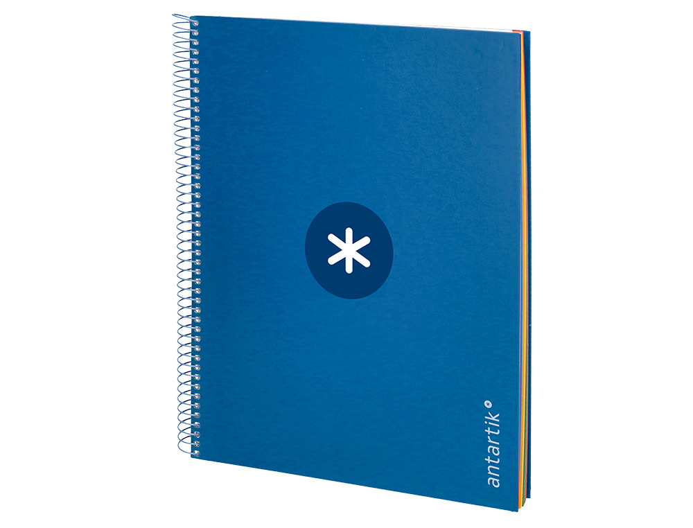 CADERNO ESPIRAL DIN A4 ANTARTIK CAPA FORRADA 120 F 100 GR QUADRICULA 5MM 5 BANDAS COR AZUL ESCURO