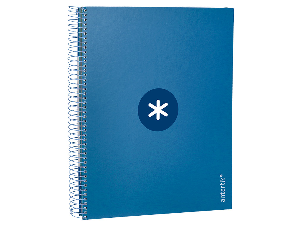 CADERNO ESPIRAL DIN A4 ANTARTIK CAPA FORRADA 120 F 100 GR QUADRICULA 5MM 5 BANDAS COR AZUL ESCURO