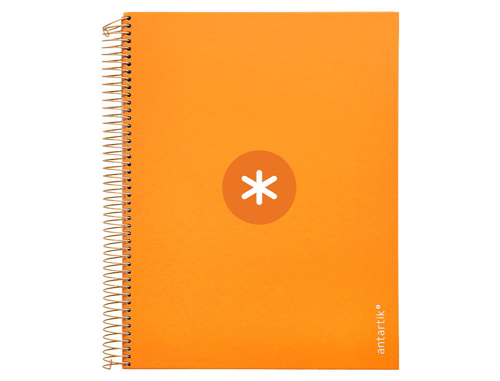 CADERNO ESPIRAL DIN A4 ANTARTIK CAPA FORRADA 120 F 100 GR PAUTADO 5 BANDAS COR MOSTARDA