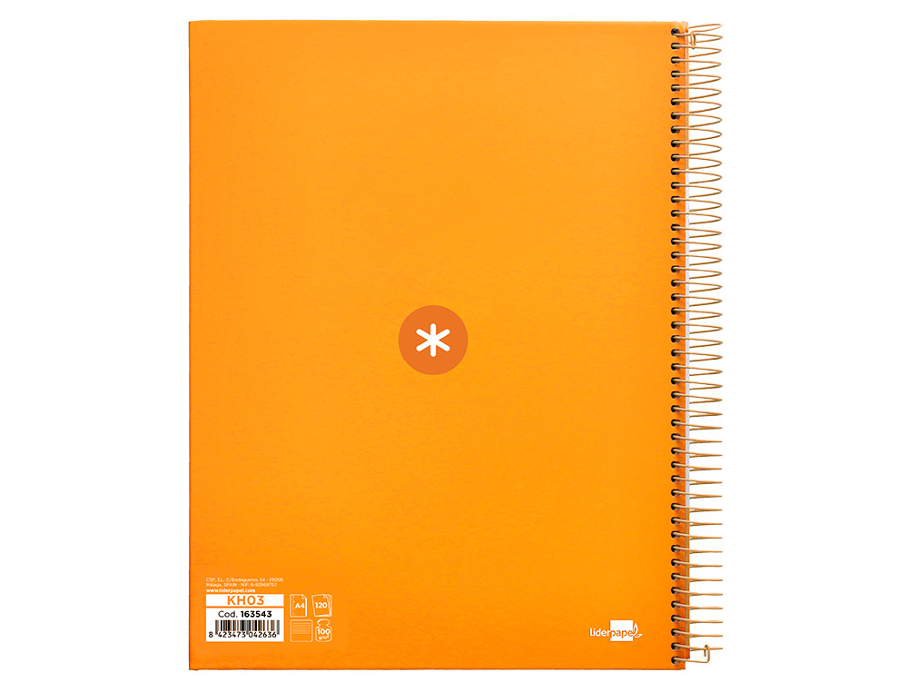 CADERNO ESPIRAL DIN A4 ANTARTIK CAPA FORRADA 120 F 100 GR PAUTADO 5 BANDAS COR MOSTARDA